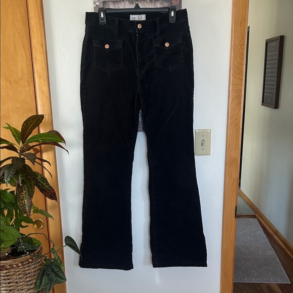 Gap 70’s flare high rise black cords